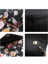 Load image into Gallery viewer, Stunning Black Floral Clutch Bag

