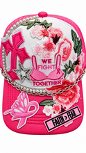 Load image into Gallery viewer, Breast cancer awareness junk hat
